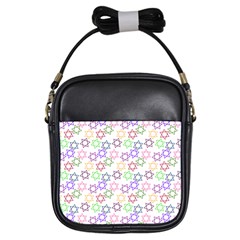 Star Space Color Rainbow Pink Purple Green Yellow Light Neons Girls Sling Bags