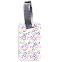 Star Space Color Rainbow Pink Purple Green Yellow Light Neons Luggage Tags (two Sides) by Mariart