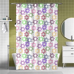 Star Space Color Rainbow Pink Purple Green Yellow Light Neons Shower Curtain 48  X 72  (small)  by Mariart