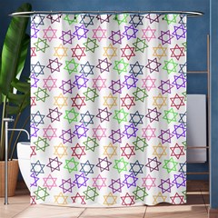 Star Space Color Rainbow Pink Purple Green Yellow Light Neons Shower Curtain 60  X 72  (medium)  by Mariart