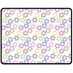 Star Space Color Rainbow Pink Purple Green Yellow Light Neons Double Sided Fleece Blanket (medium) 