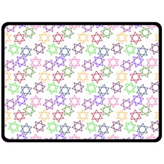 Star Space Color Rainbow Pink Purple Green Yellow Light Neons Double Sided Fleece Blanket (large) 