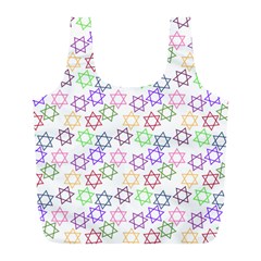 Star Space Color Rainbow Pink Purple Green Yellow Light Neons Full Print Recycle Bags (l)  by Mariart