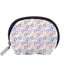 Star Space Color Rainbow Pink Purple Green Yellow Light Neons Accessory Pouches (small)  by Mariart