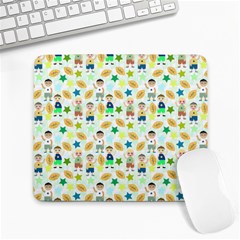 Kids Football Players Playing Sports Star Large Mousepads by Mariart