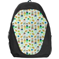 Kids Football Players Playing Sports Star Backpack Bag by Mariart