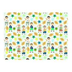 Kids Football Players Playing Sports Star Double Sided Flano Blanket (mini) 