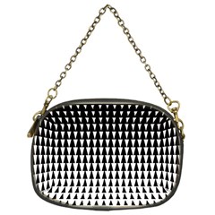 Triangle Black White Wave Chevron Chain Purses (One Side) 