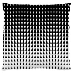 Triangle Black White Wave Chevron Large Cushion Case (Two Sides)