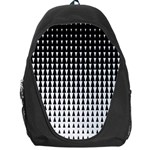 Triangle Black White Wave Chevron Backpack Bag Front