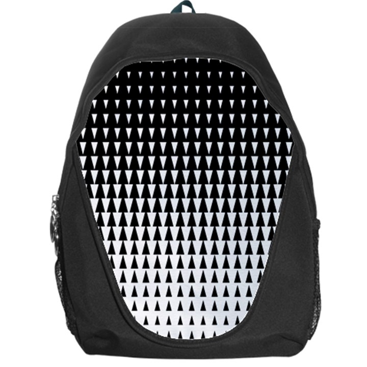 Triangle Black White Wave Chevron Backpack Bag