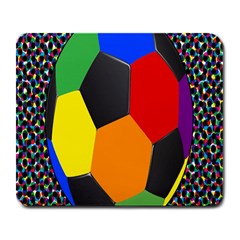 Team Soccer Coming Out Tease Ball Color Rainbow Sport Large Mousepads by Mariart