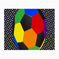 Team Soccer Coming Out Tease Ball Color Rainbow Sport Small Glasses Cloth by Mariart