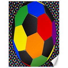 Team Soccer Coming Out Tease Ball Color Rainbow Sport Canvas 12  X 16   by Mariart