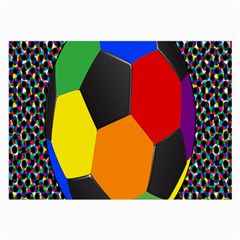 Team Soccer Coming Out Tease Ball Color Rainbow Sport Large Glasses Cloth by Mariart