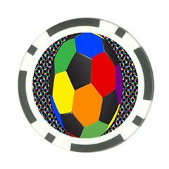 Team Soccer Coming Out Tease Ball Color Rainbow Sport Poker Chip Card Guard by Mariart