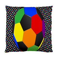 Team Soccer Coming Out Tease Ball Color Rainbow Sport Standard Cushion Case (two Sides) by Mariart