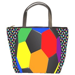 Team Soccer Coming Out Tease Ball Color Rainbow Sport Bucket Bags by Mariart