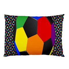 Team Soccer Coming Out Tease Ball Color Rainbow Sport Pillow Case by Mariart