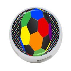 Team Soccer Coming Out Tease Ball Color Rainbow Sport 4-port Usb Hub (two Sides)  by Mariart