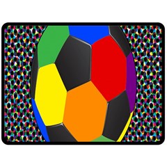 Team Soccer Coming Out Tease Ball Color Rainbow Sport Fleece Blanket (large)  by Mariart