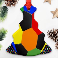 Team Soccer Coming Out Tease Ball Color Rainbow Sport Christmas Tree Ornament (two Sides) by Mariart