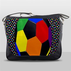 Team Soccer Coming Out Tease Ball Color Rainbow Sport Messenger Bags by Mariart