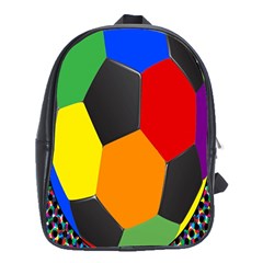 Team Soccer Coming Out Tease Ball Color Rainbow Sport School Bags (xl) 