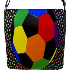 Team Soccer Coming Out Tease Ball Color Rainbow Sport Flap Messenger Bag (s)