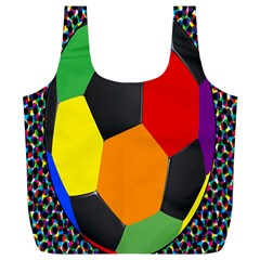 Team Soccer Coming Out Tease Ball Color Rainbow Sport Full Print Recycle Bags (l)  by Mariart