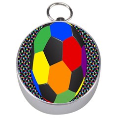 Team Soccer Coming Out Tease Ball Color Rainbow Sport Silver Compasses by Mariart