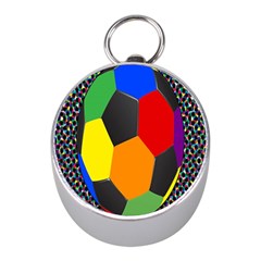 Team Soccer Coming Out Tease Ball Color Rainbow Sport Mini Silver Compasses