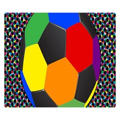 Team Soccer Coming Out Tease Ball Color Rainbow Sport Double Sided Flano Blanket (small)  by Mariart