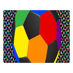 Team Soccer Coming Out Tease Ball Color Rainbow Sport Double Sided Flano Blanket (large)  by Mariart