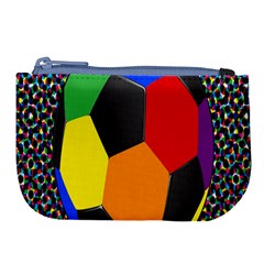 Team Soccer Coming Out Tease Ball Color Rainbow Sport Large Coin Purse