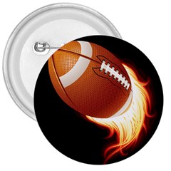 Super Football American Sport Fire 3  Buttons by Mariart