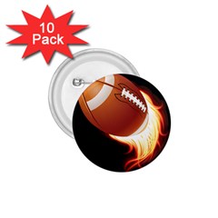 Super Football American Sport Fire 1 75  Buttons (10 Pack) by Mariart