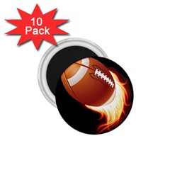 Super Football American Sport Fire 1 75  Magnets (10 Pack)  by Mariart