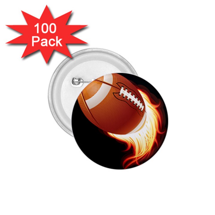 Super Football American Sport Fire 1.75  Buttons (100 pack) 