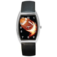 Super Football American Sport Fire Barrel Style Metal Watch by Mariart