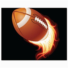 Super Football American Sport Fire Mini Button Earrings by Mariart