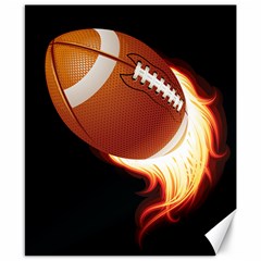 Super Football American Sport Fire Canvas 8  X 10  by Mariart