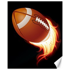 Super Football American Sport Fire Canvas 11  X 14   by Mariart