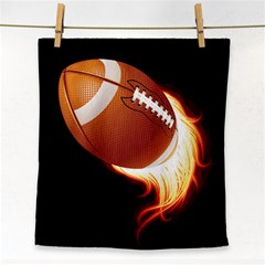 Super Football American Sport Fire Face Towel by Mariart