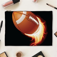 Super Football American Sport Fire Cosmetic Bag (xl) by Mariart