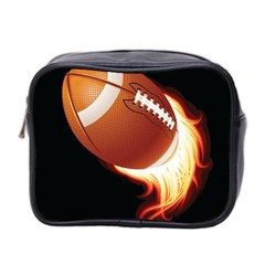 Super Football American Sport Fire Mini Toiletries Bag 2-side by Mariart