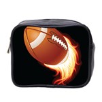 Super Football American Sport Fire Mini Toiletries Bag 2-Side Front