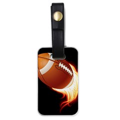 Super Football American Sport Fire Luggage Tags (one Side)  by Mariart