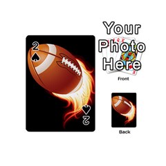 Super Football American Sport Fire Playing Cards 54 (mini)  by Mariart