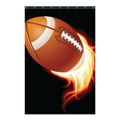 Super Football American Sport Fire Shower Curtain 48  X 72  (small)  by Mariart